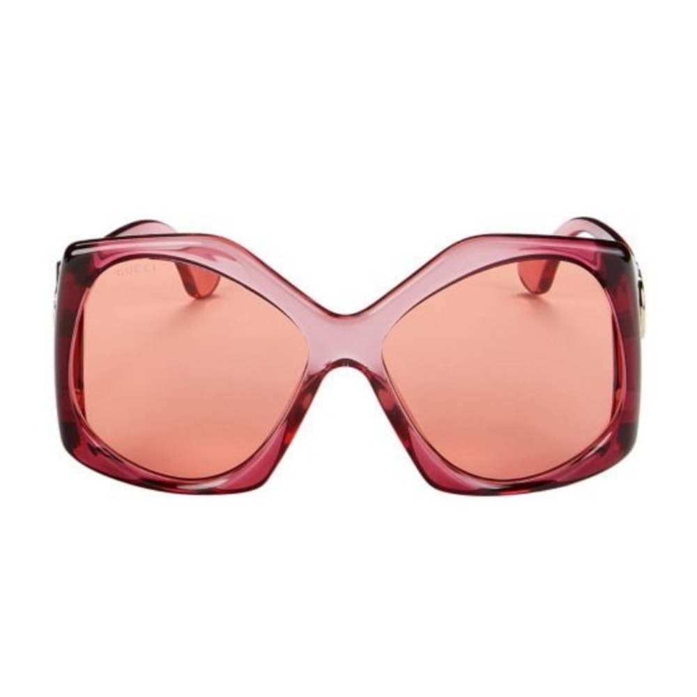 NEW $505 GUCCI SUNGLASSES. Oversized. Color: burgundy. No scratches. STUNNING - Picture 2 of 14